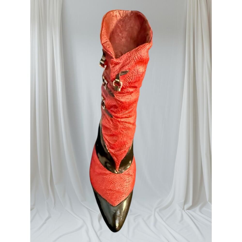 Just the Right Shoe Red Snake Wrap Buckle Heel Figurine Raine Willis